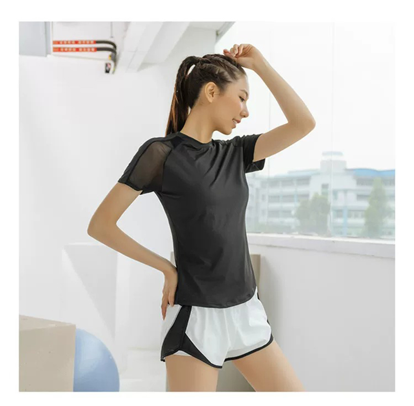 Summer Sports Short-Sleeved Wo - Pilates Yoga Top ulasan dan harga