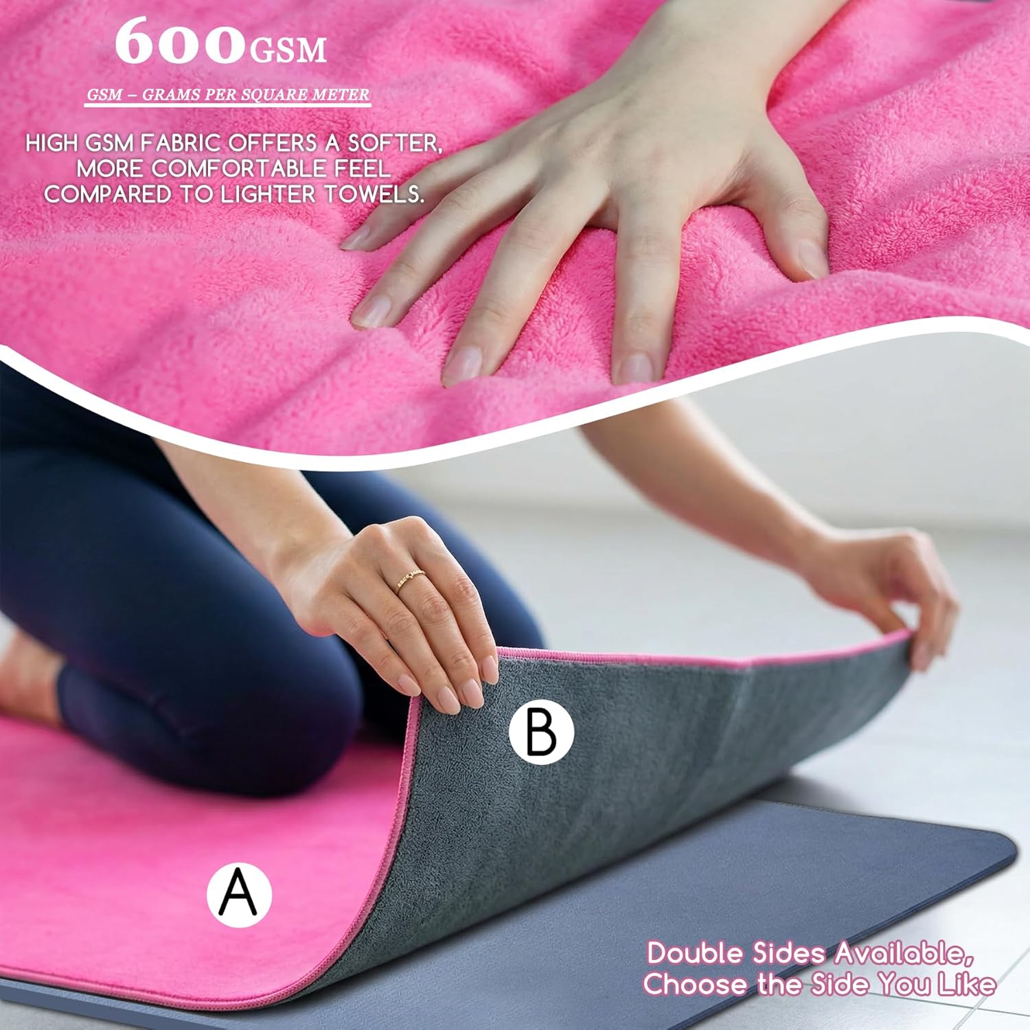 Yoga Mat Towel, Extra Thick 60 - Mat Pilates Yoga ulasan dan harga