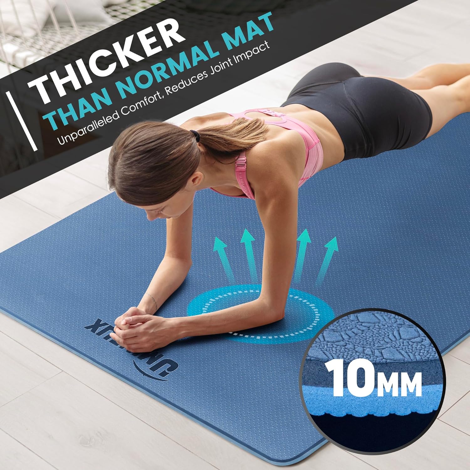 Large Yoga Mat 1/4 & 2/5 Inch  - Mat Pilates Yoga ulasan dan harga