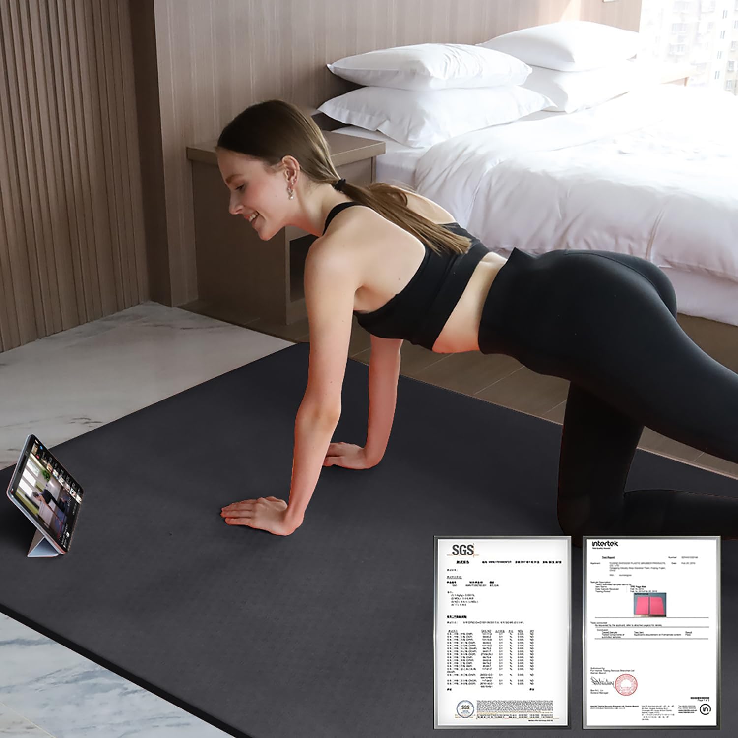 Extra Thick TPE Yoga Mat 6'x4' - Mat Pilates Yoga ulasan dan harga