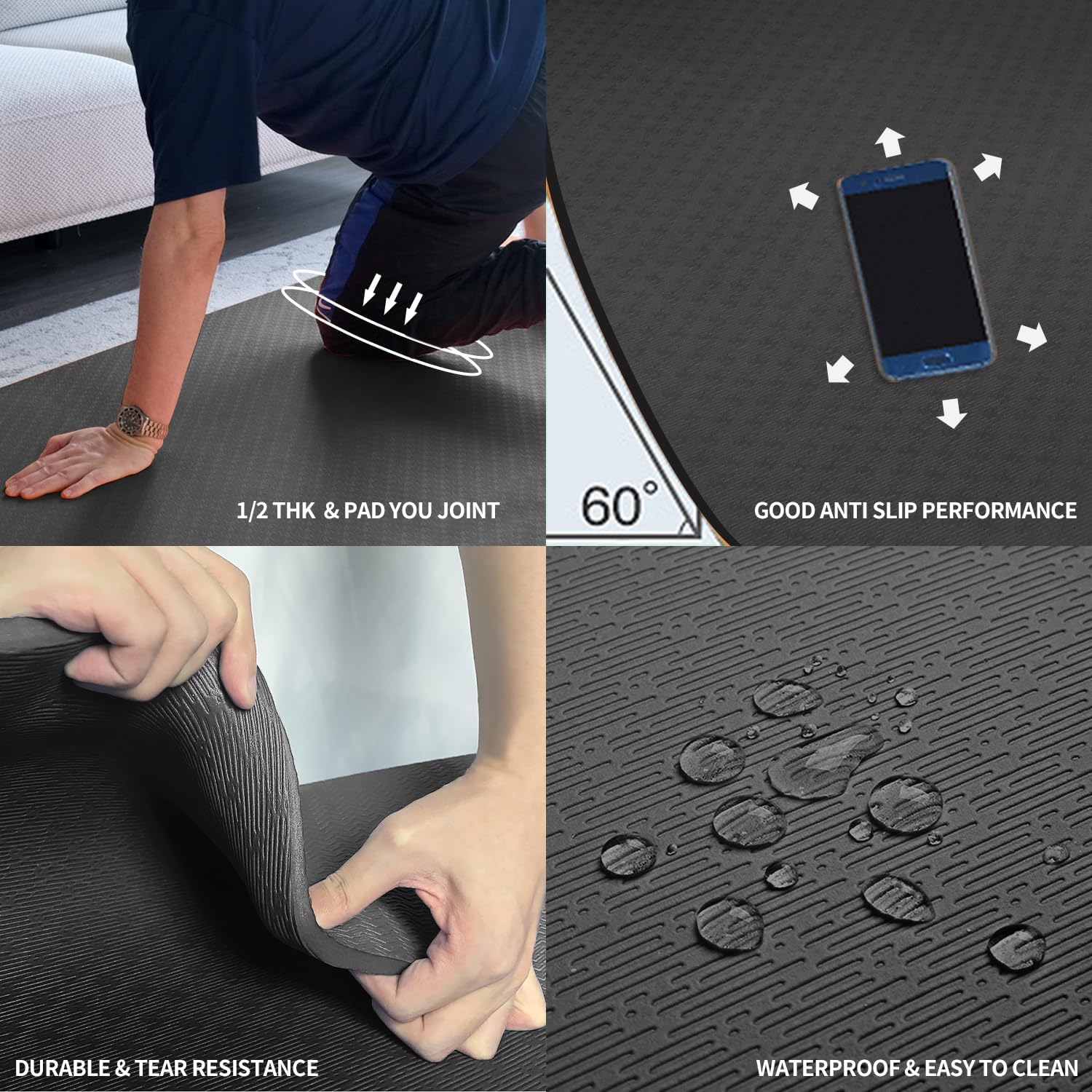 Extra Thick TPE Yoga Mat 6'x4' - Mat Pilates Yoga ulasan dan harga