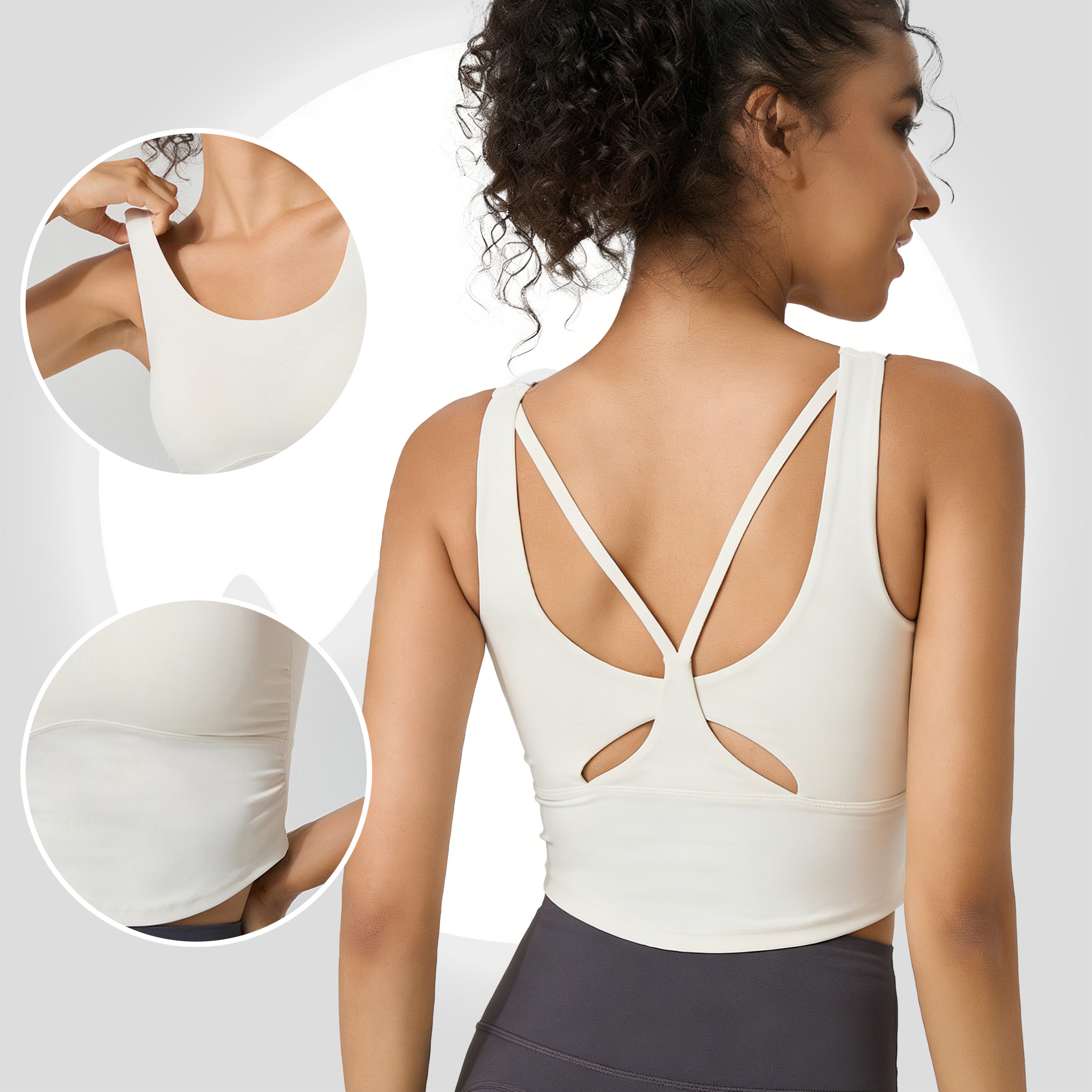 Women's Fixed Cup Yoga Sports  - Pilates Yoga Top ulasan dan harga