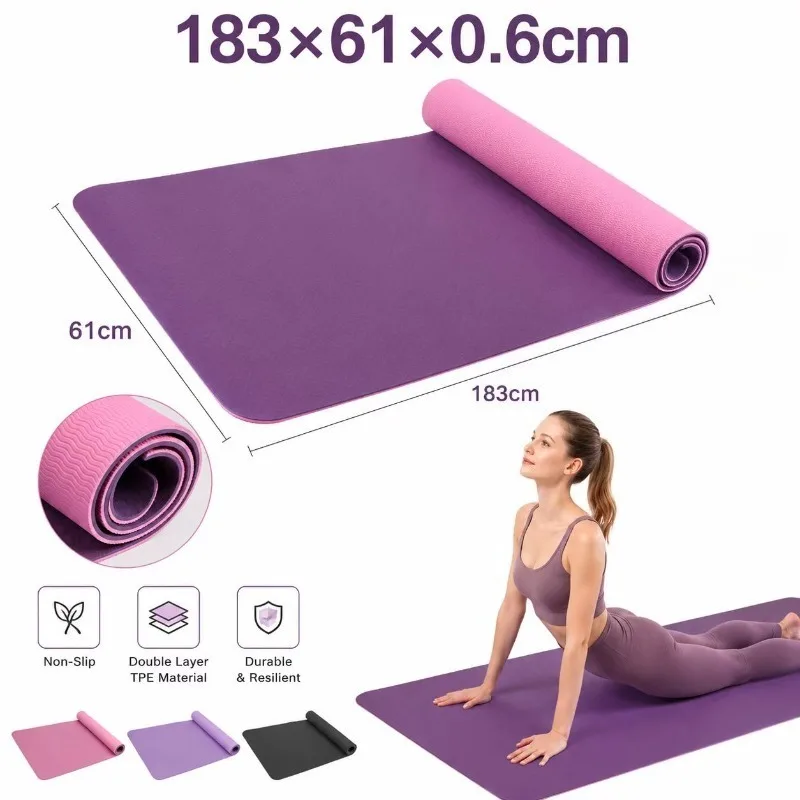Yoga Mats Anti-slip Sport Fitn - Mat Pilates Yoga ulasan dan harga