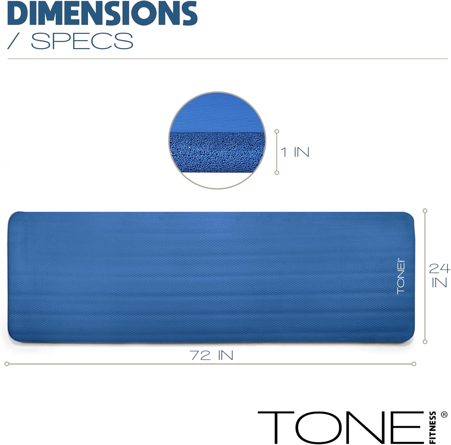 1-Inch Thick Yoga Mat, High-De - Mat Pilates Yoga ulasan dan harga