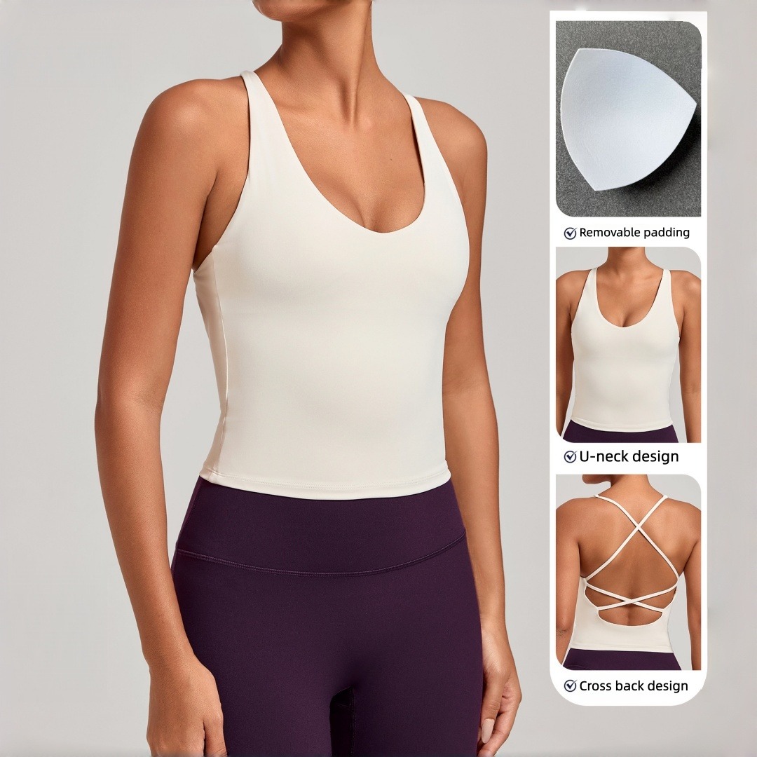 New Women's Yoga Vest Crossed  - Pilates Yoga Top ulasan dan harga